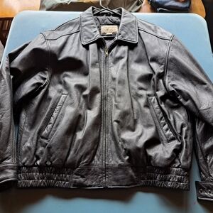 Mens Leather Coat Size XL